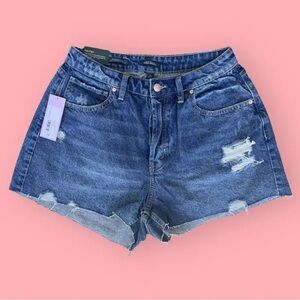 Wild Fable Women's High-Rise Curvy Easy Rigid Jean Shorts, 4